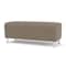 Lesro Siena Lounge Reception Loveseat Bench, Brushed Steel, MD Farro Upholstery SN6001 - alternate 3